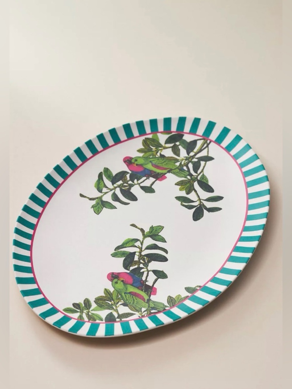 Maeve Parrot Melamine Serving Platter